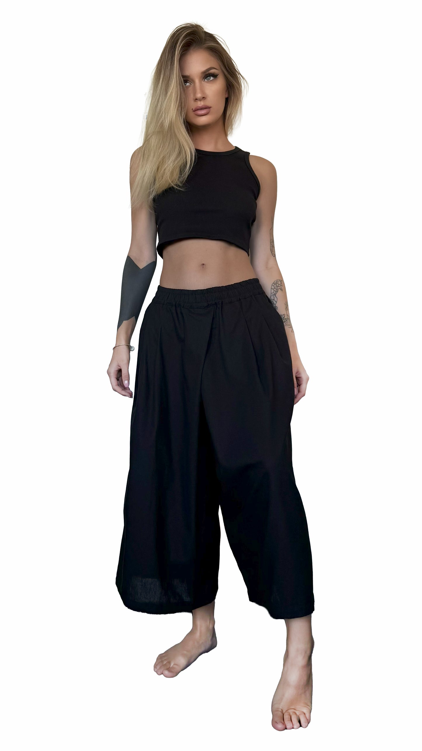 LINEN KEMURI PANTS