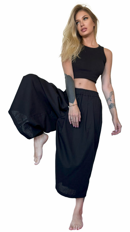 LINEN KEMURI PANTS
